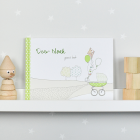 Personalised New Baby hardback guest book cover 