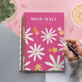 Personalised Funky Flowers Pink Diary by FROM YOU TO ME