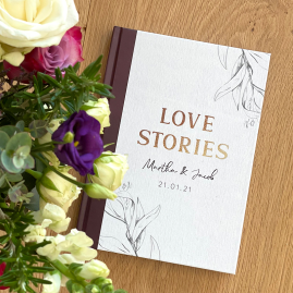 Personalised Love Stories hardback colour anniversary & relationship journal cover by FROM YOU TO ME
