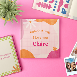 Personalised Reasons Why Gift Book For Friends & Relatives Funky Pink Lifestyle by FROM YOU TO ME