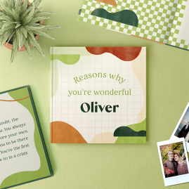 Personalised Reasons Why Gift Book For Friends & Relatives Funky Green lifestyle by FROM YOU TO ME
