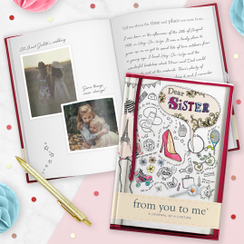 Dear Sister (Sketch Collection) An inspiring guided memory journal by FROM YOU TO ME