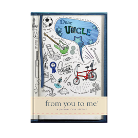 An inspiring guided memory journal for Uncle, sketch design by FROM YOU TO ME