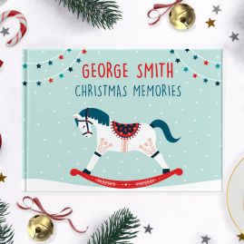 Personalised Rocking Horse Christmas Memory Journal