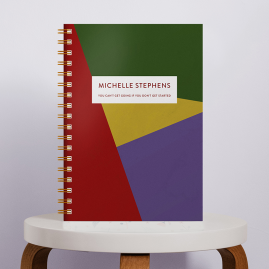Personalised Colour Block Combined Diary & Notebook Winter lifestyle by FROM YOU TO ME