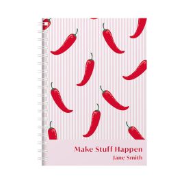 Chilli Personalised Combined Diary & Notebook