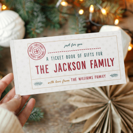 Personalised Book Of Christmas Tickets by FROM YOU TO ME