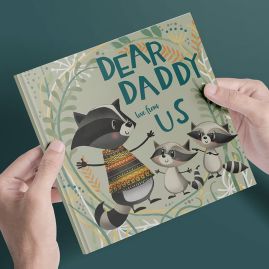 Hands holding book.