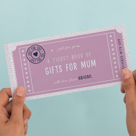 Personalised Book Of Giftable Tickets White  by FROM YOU TO ME