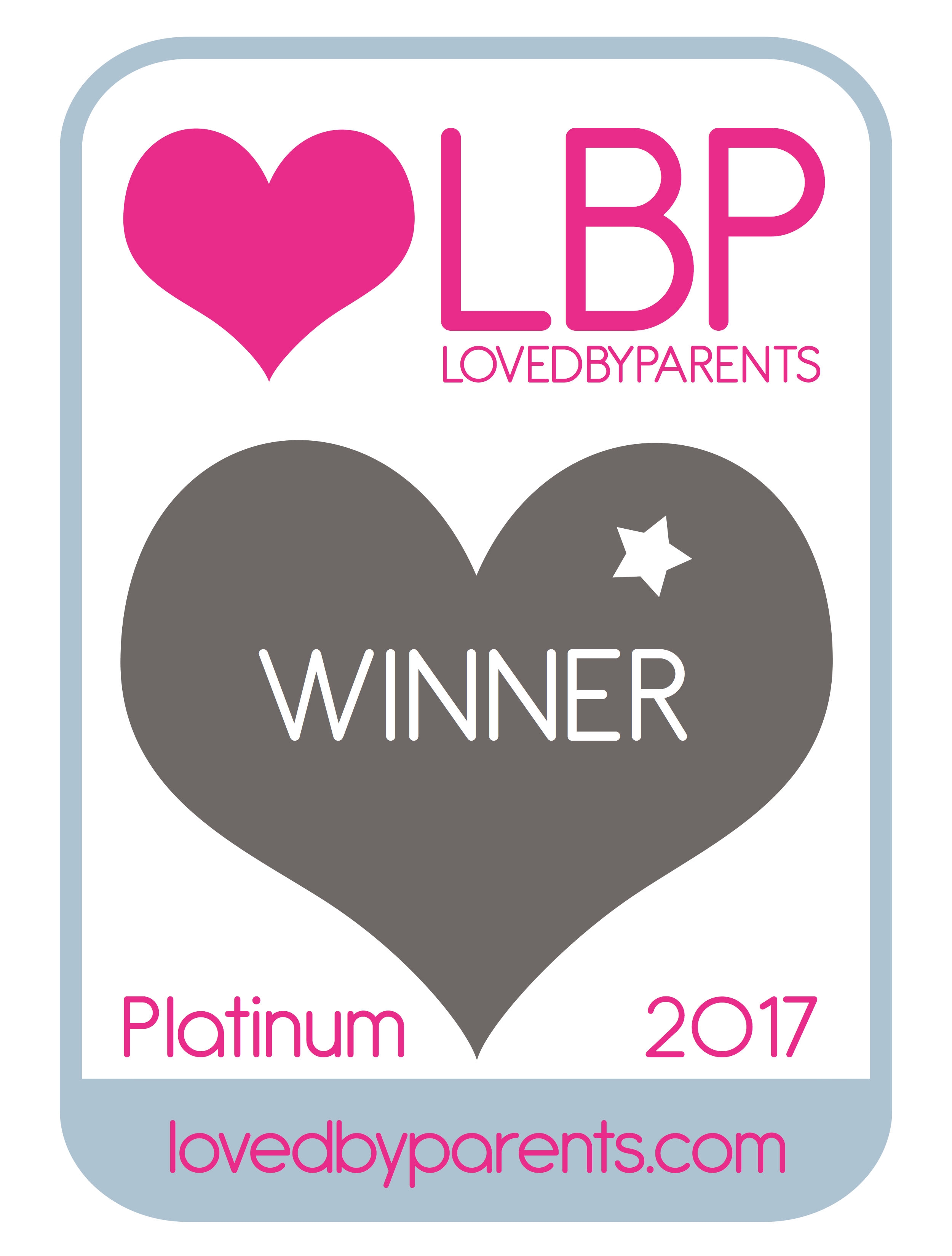 Loved by Parents 2017 Platinum Winner Logo Loved by Parents 2017 Platinum Winner Logo